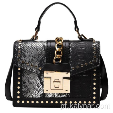 Moda Top Handle Bag com cinta de crossbody removível